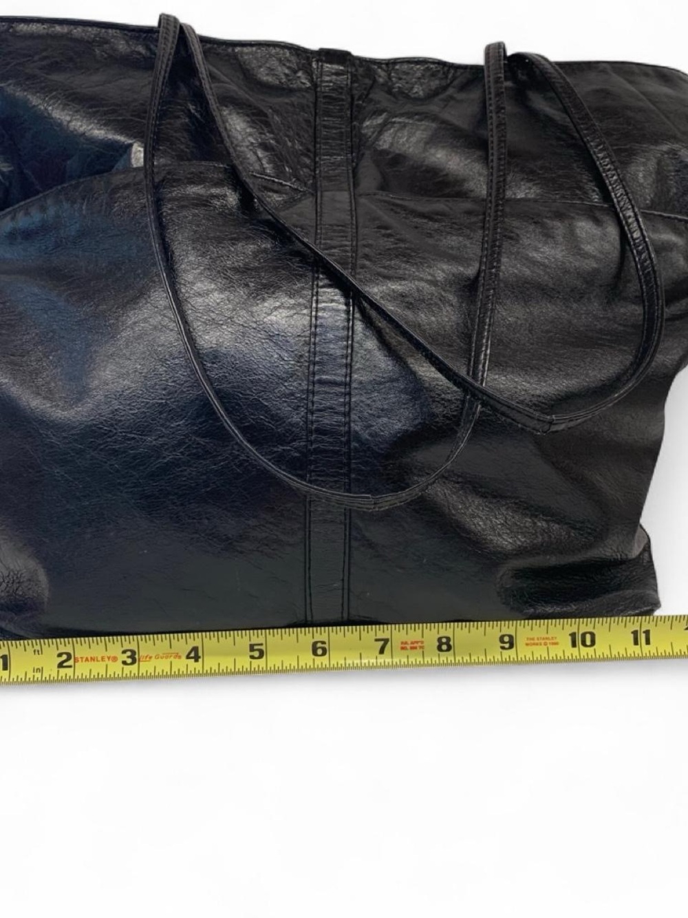 Latico Black Tote Shoulder Bag Zip‎ Closure Floral Lined Inner Pockets - Picture 3 of 16